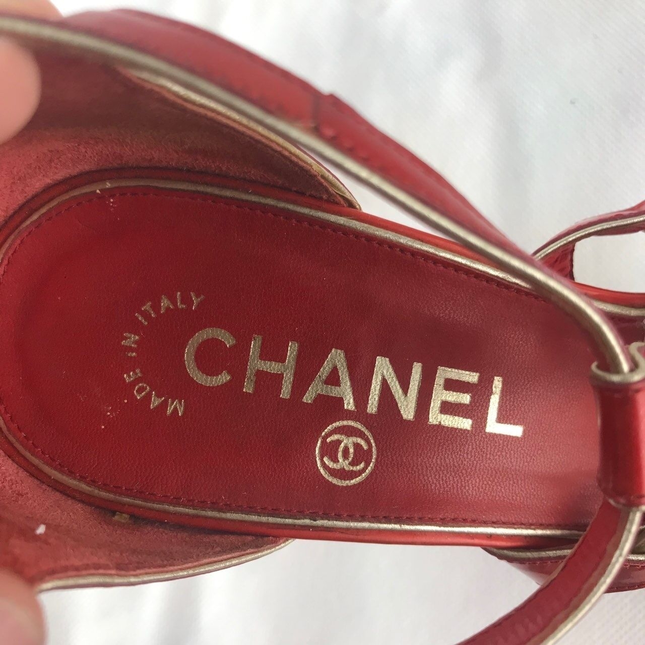 Chanel Maroon Chain Heels