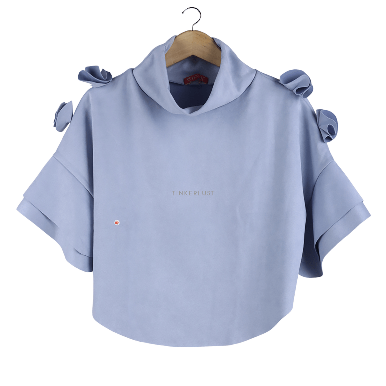 TheoryX Light Blue Suede Blouse