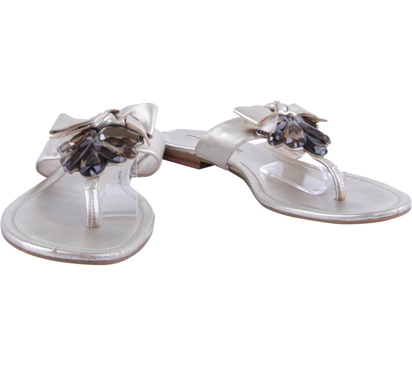Vera Wang Silver Beads Sandals