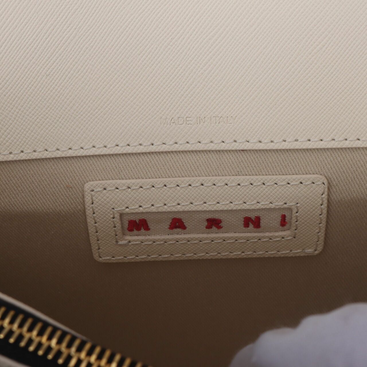 Marni Trunk Medium Ivory Shoulder Bag