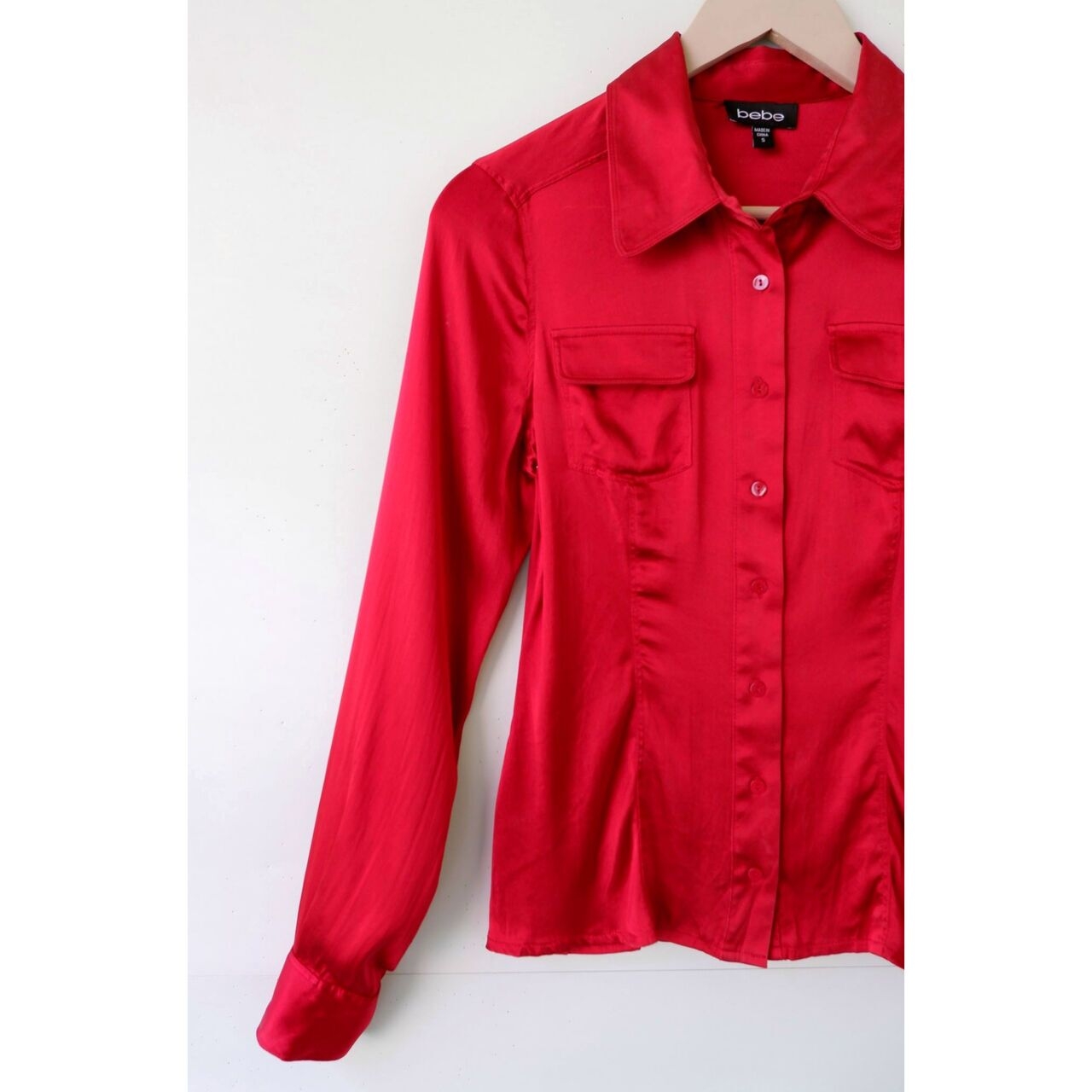Bebe Venetian Red Shirt