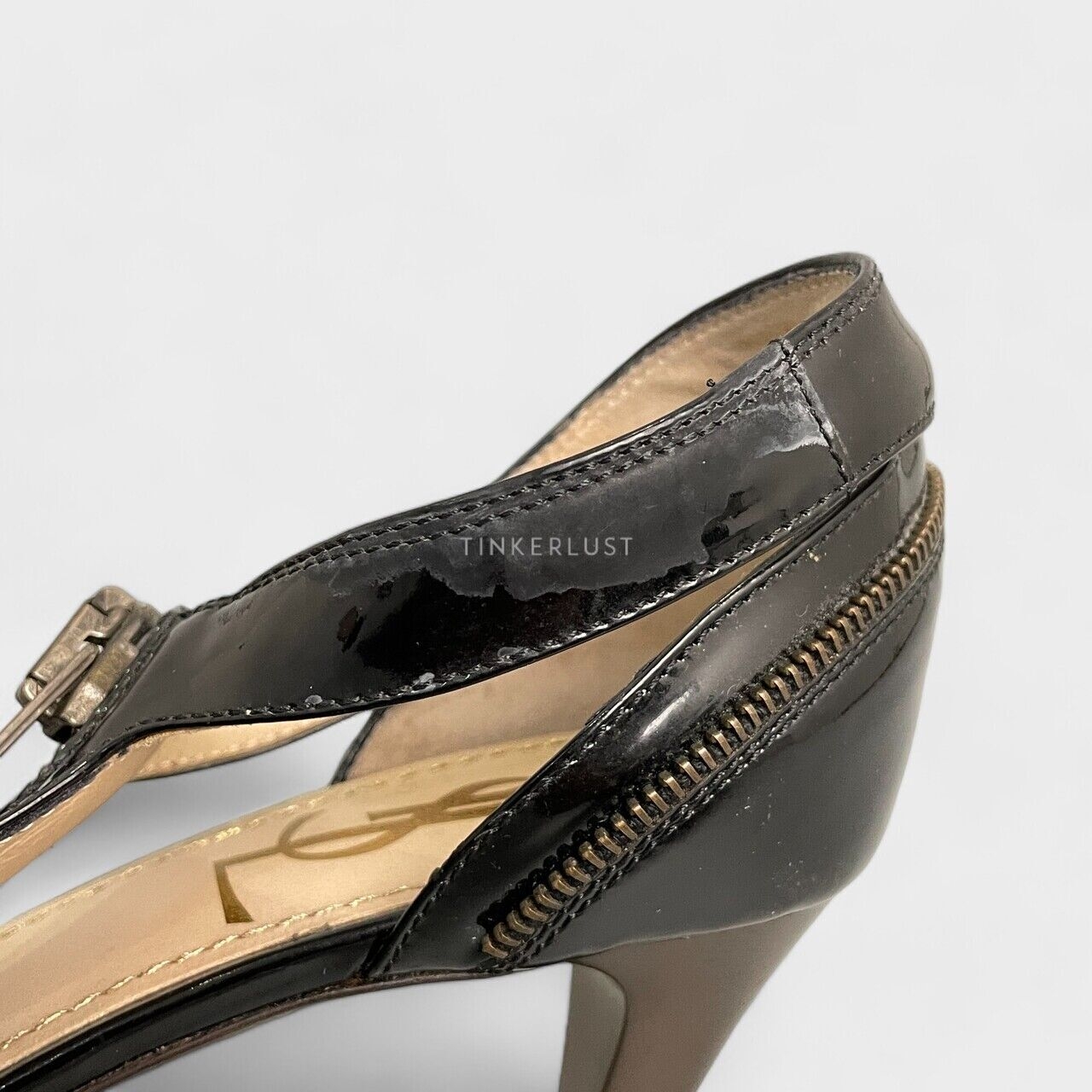 Saint Laurent  Vintage Zip Details Pump Black Heels