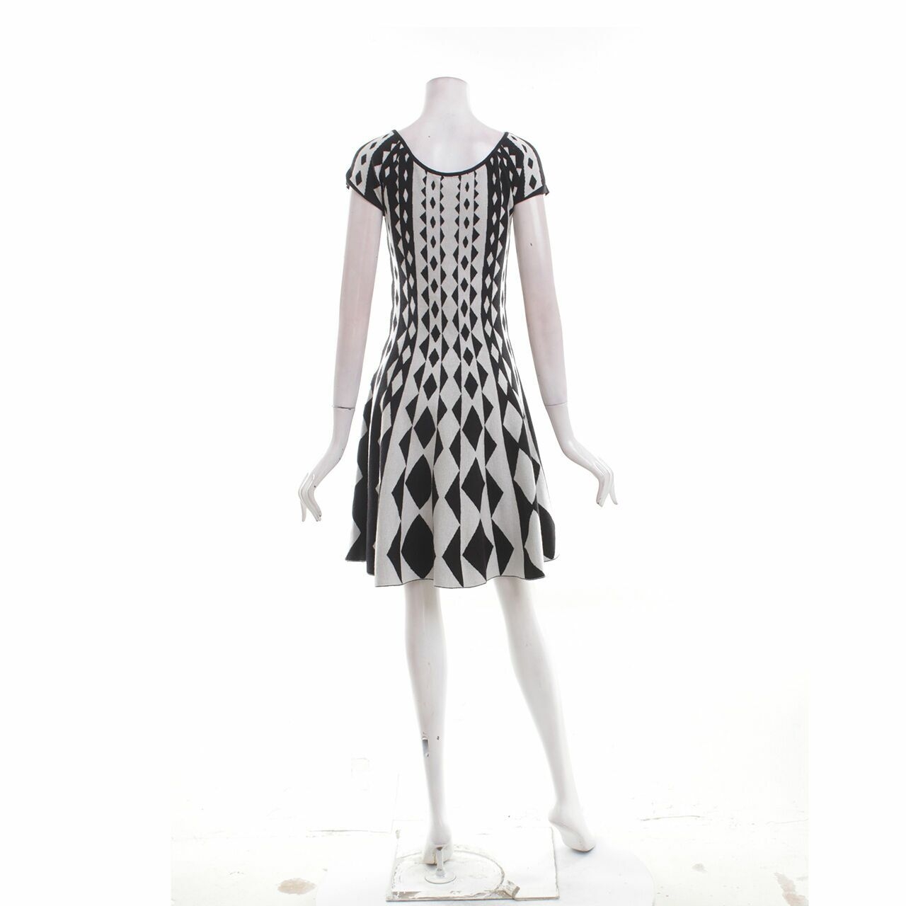 IRoo Black & White Patterned Mini Dress