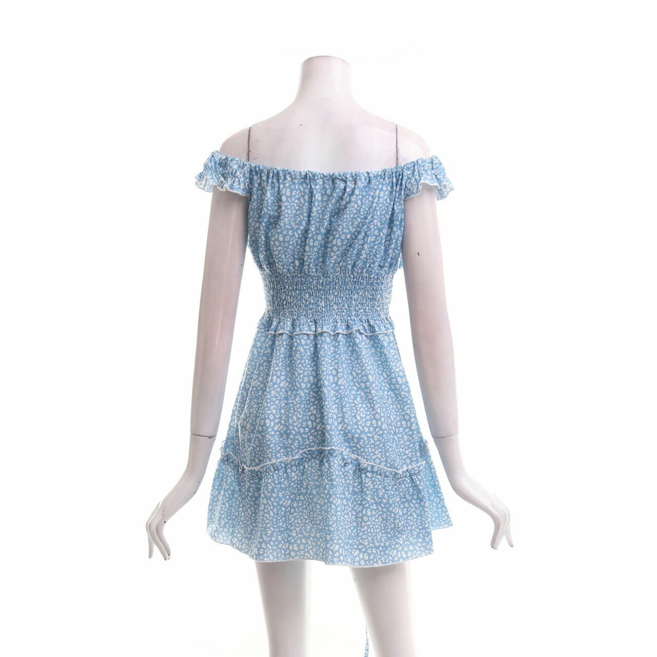 Zaful Blue Patterned Mini Dress