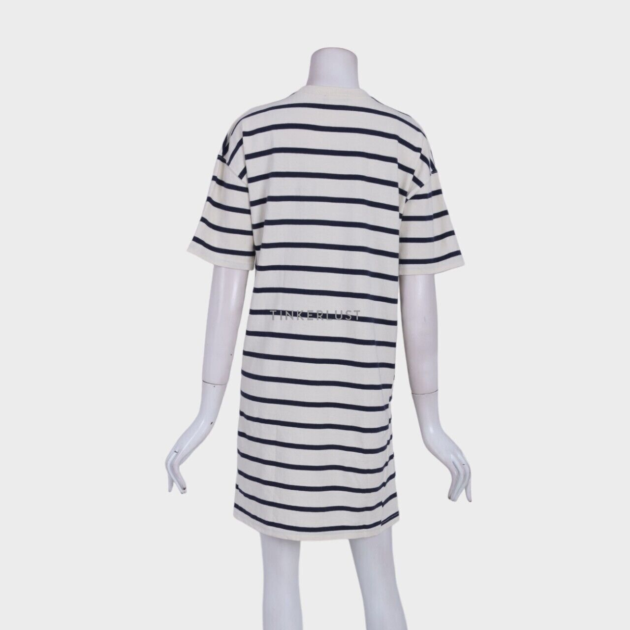 Zara Navy & Broken White Stripes Mini Dress