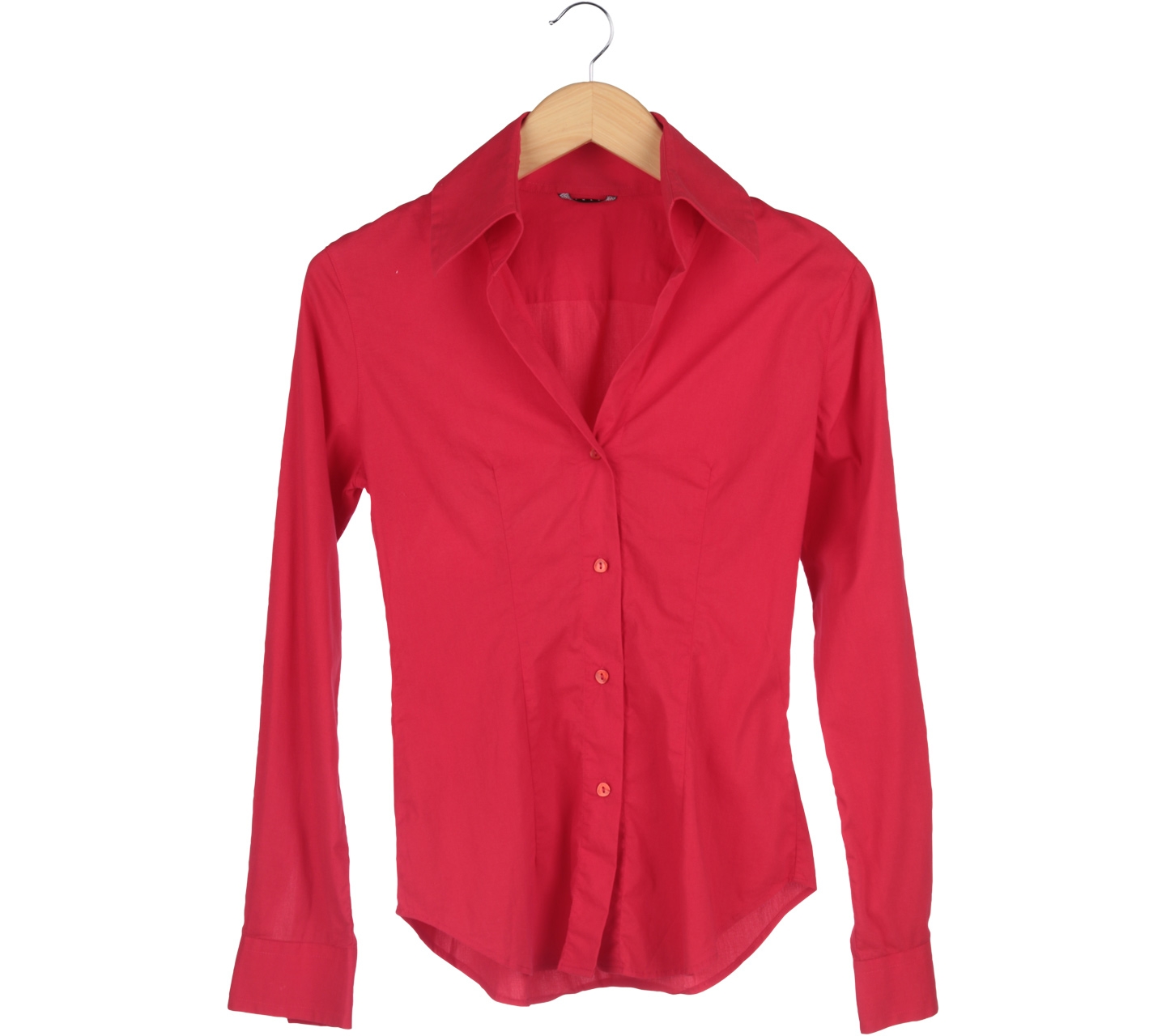 Sisley Red Taglia Stretch Shirt