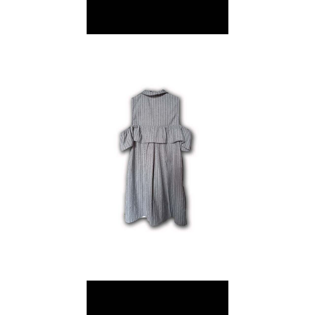 Love, Bonito Grey Stripes Midi Dress