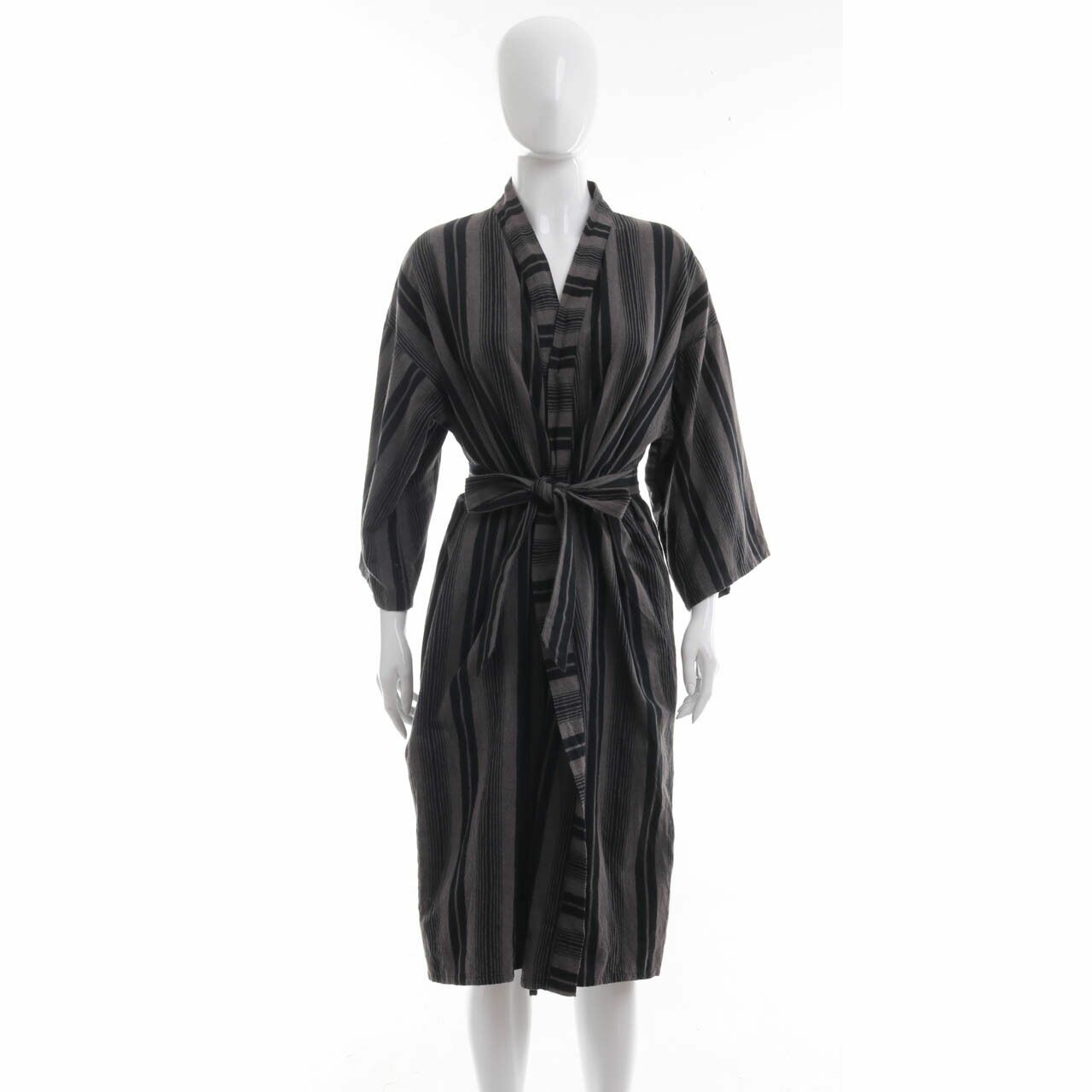 Tees And Scissors Black & Grey Wrap Midi Dress
