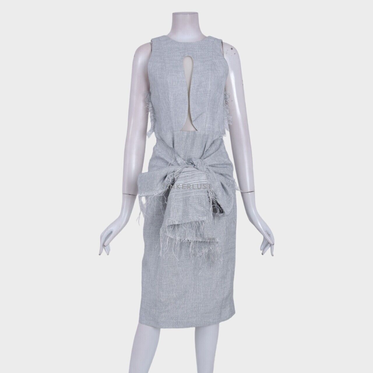 Peggy Hartanto Grey Midi Dress