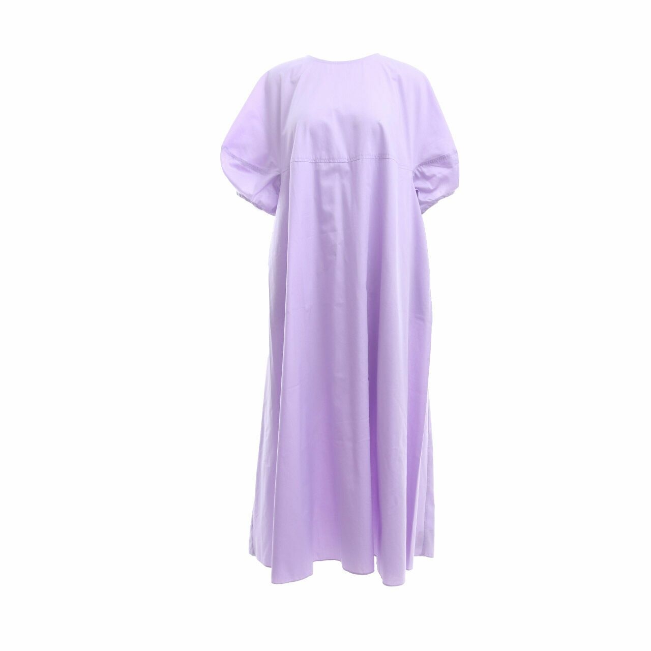 White Collar Concept Purple Midi Dress