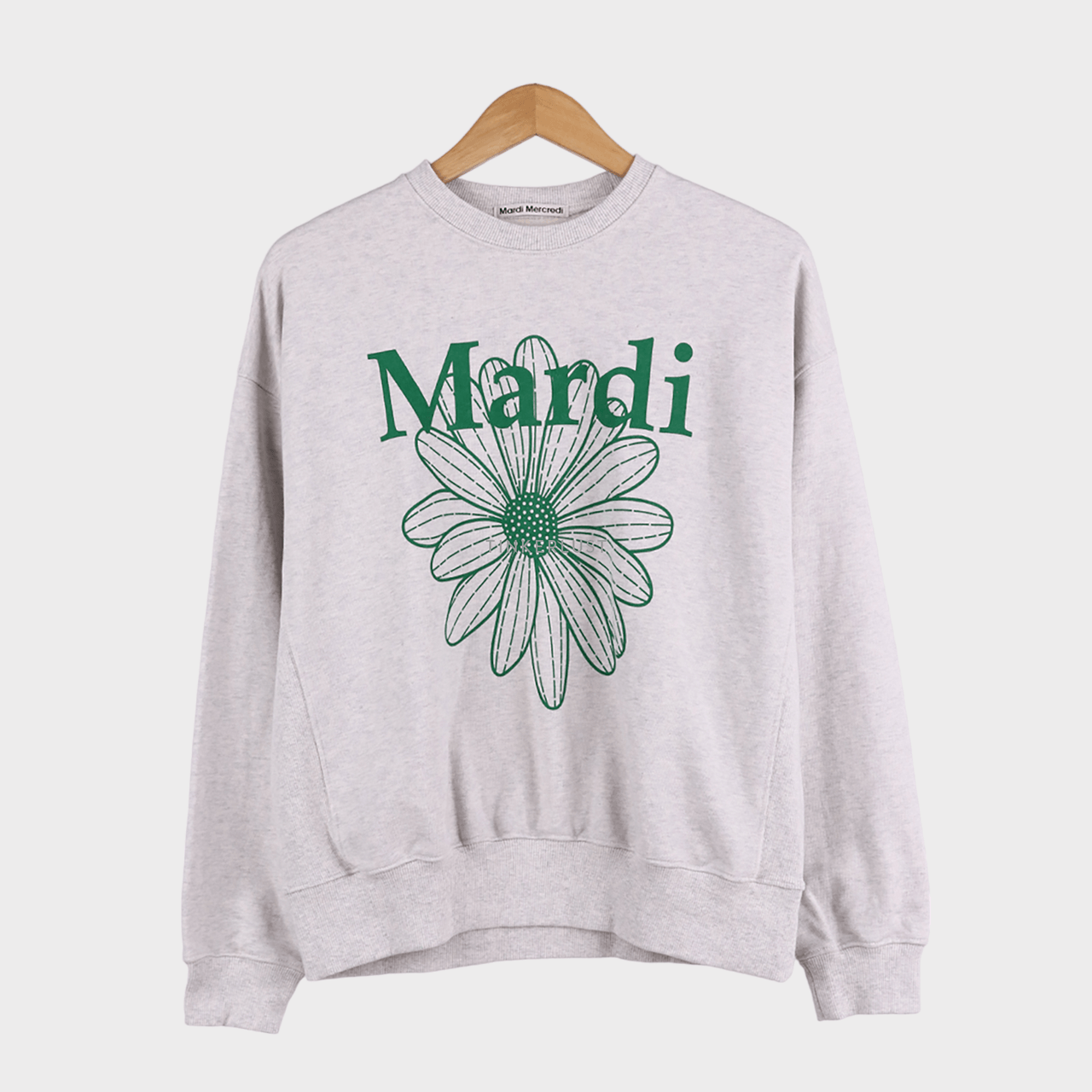 Mardi Mercredi Flowermardi Green Sweatshirt