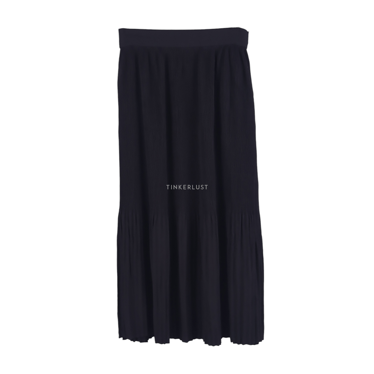 Posh The Label Black Pleats Midi Skirt