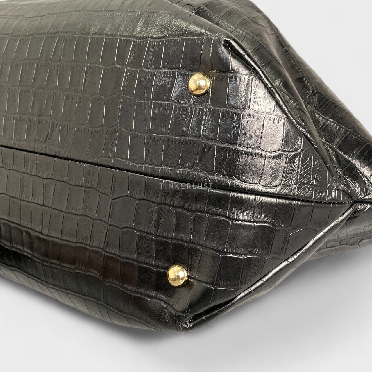 Demellier The New York Black Croc-effect Tote Bag	