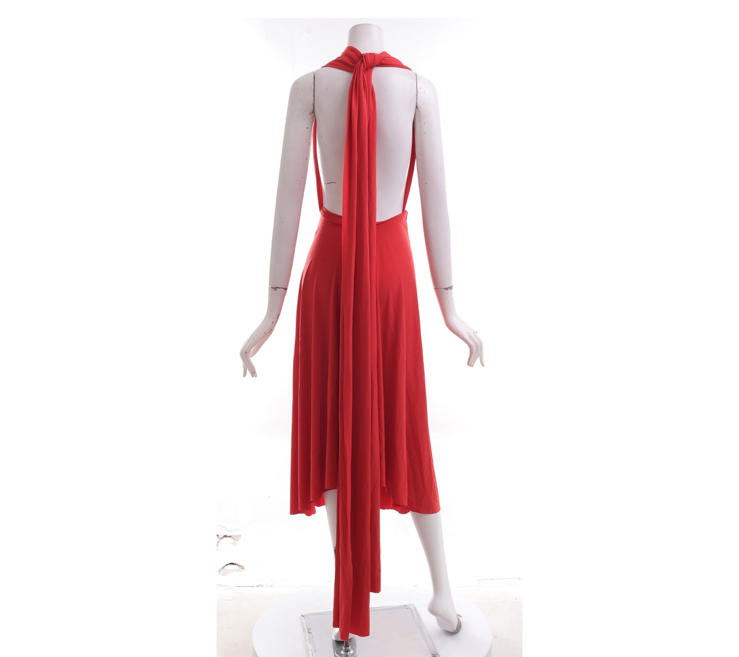 Moda International Red Halter NeckLong Dress