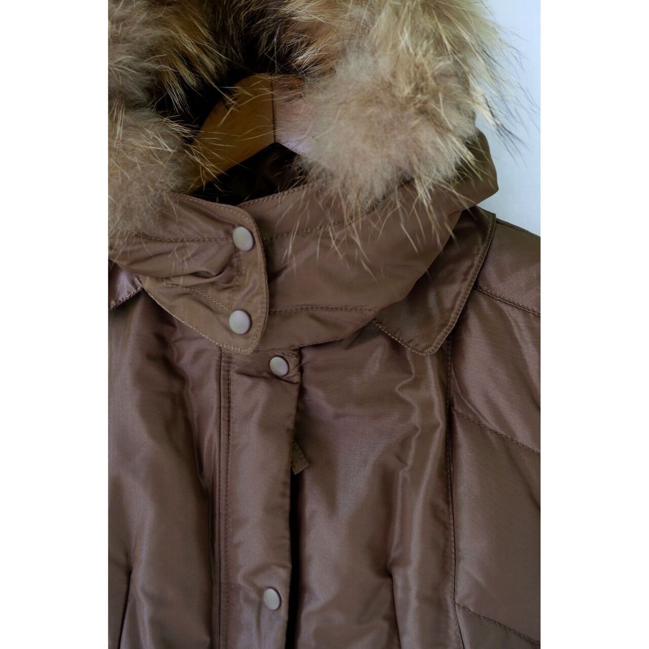 Bcbg Timeless Tradition Brown Geometric Puffy Coat