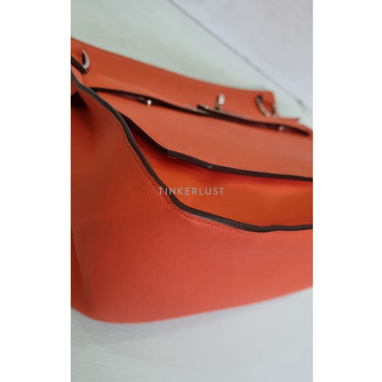 Hermes Jypsiere 28 Poppy Orange Swift PHW #T Sling Bag