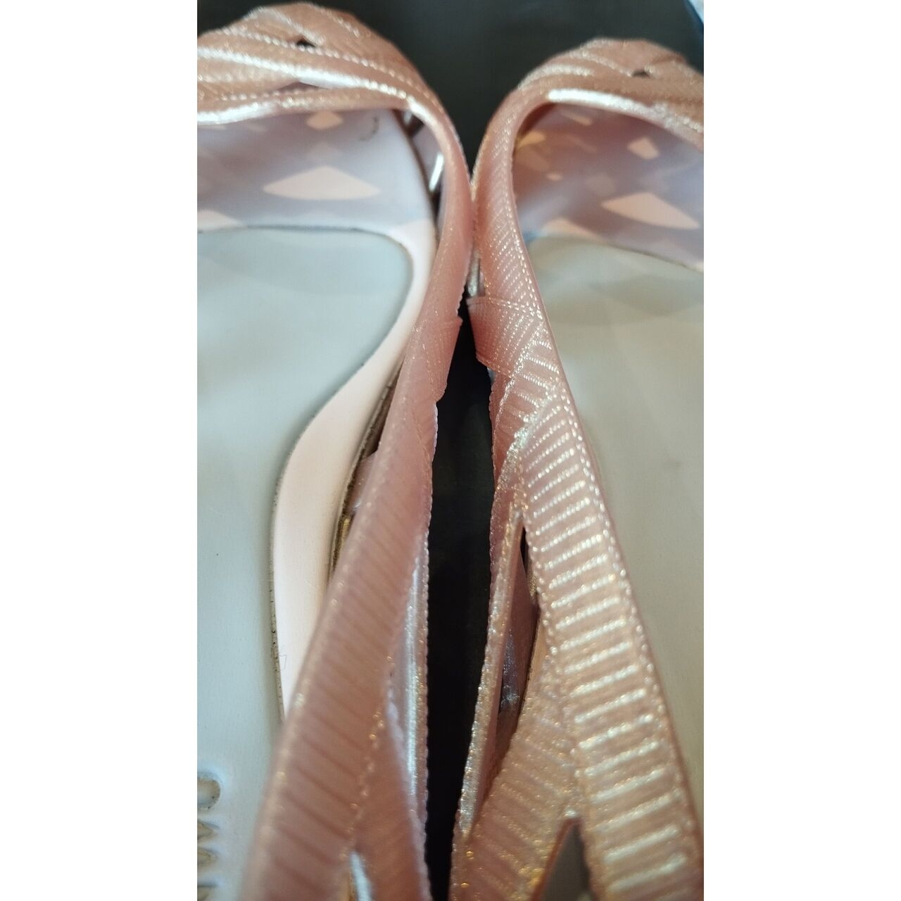 Melissa Gold Stripes Sandals