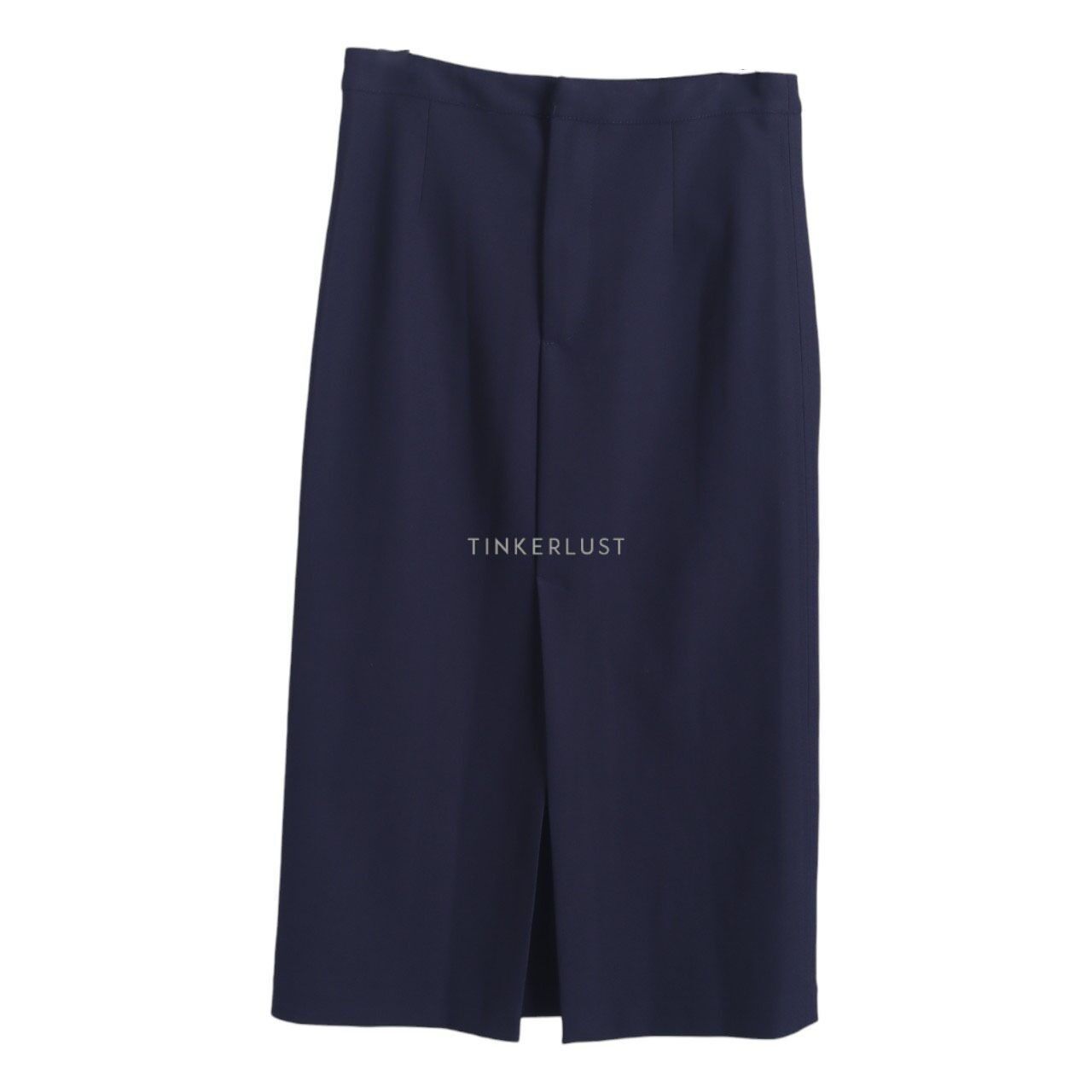Zara Navy Midi Skirt