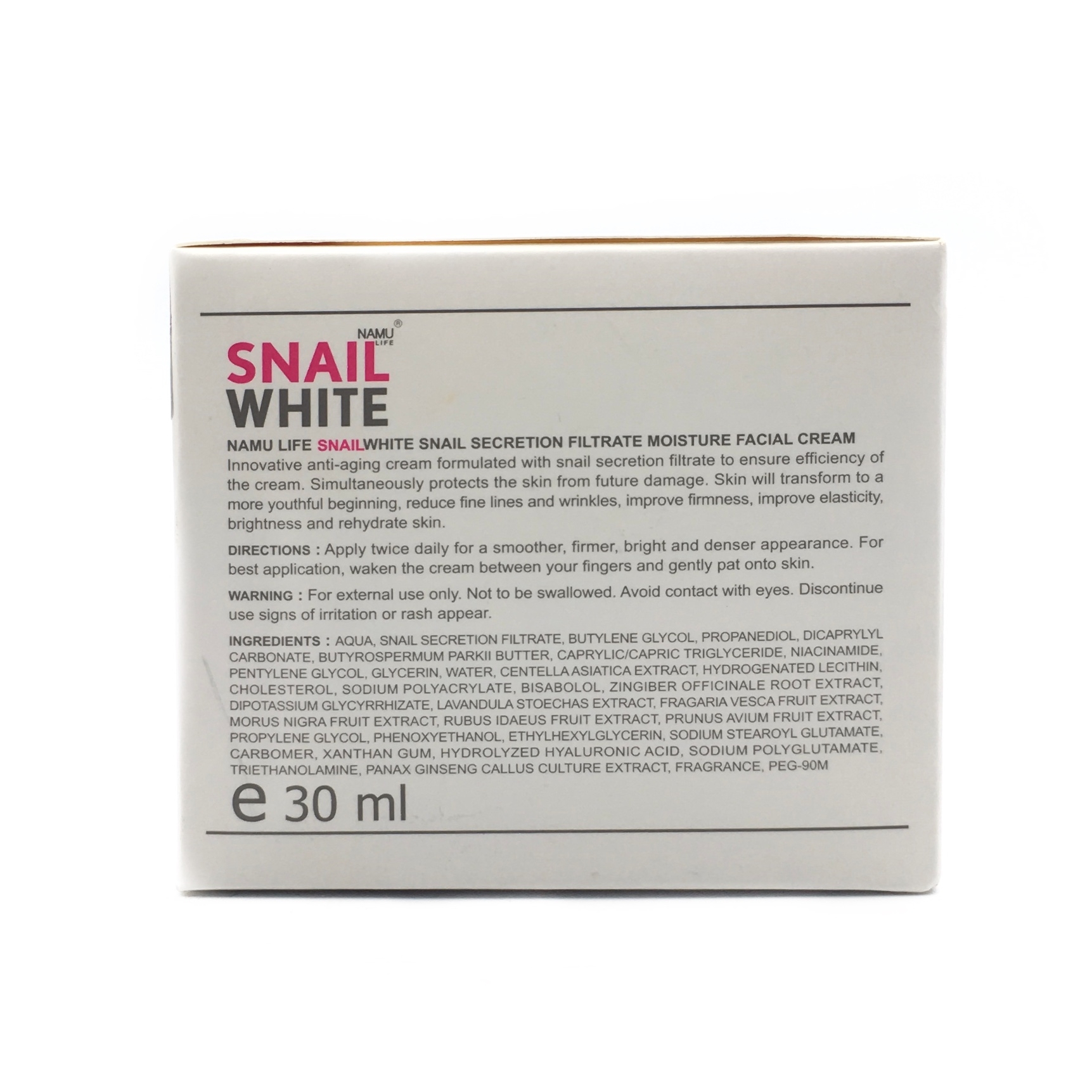Snail White Namu Life Moisture Facial Cream