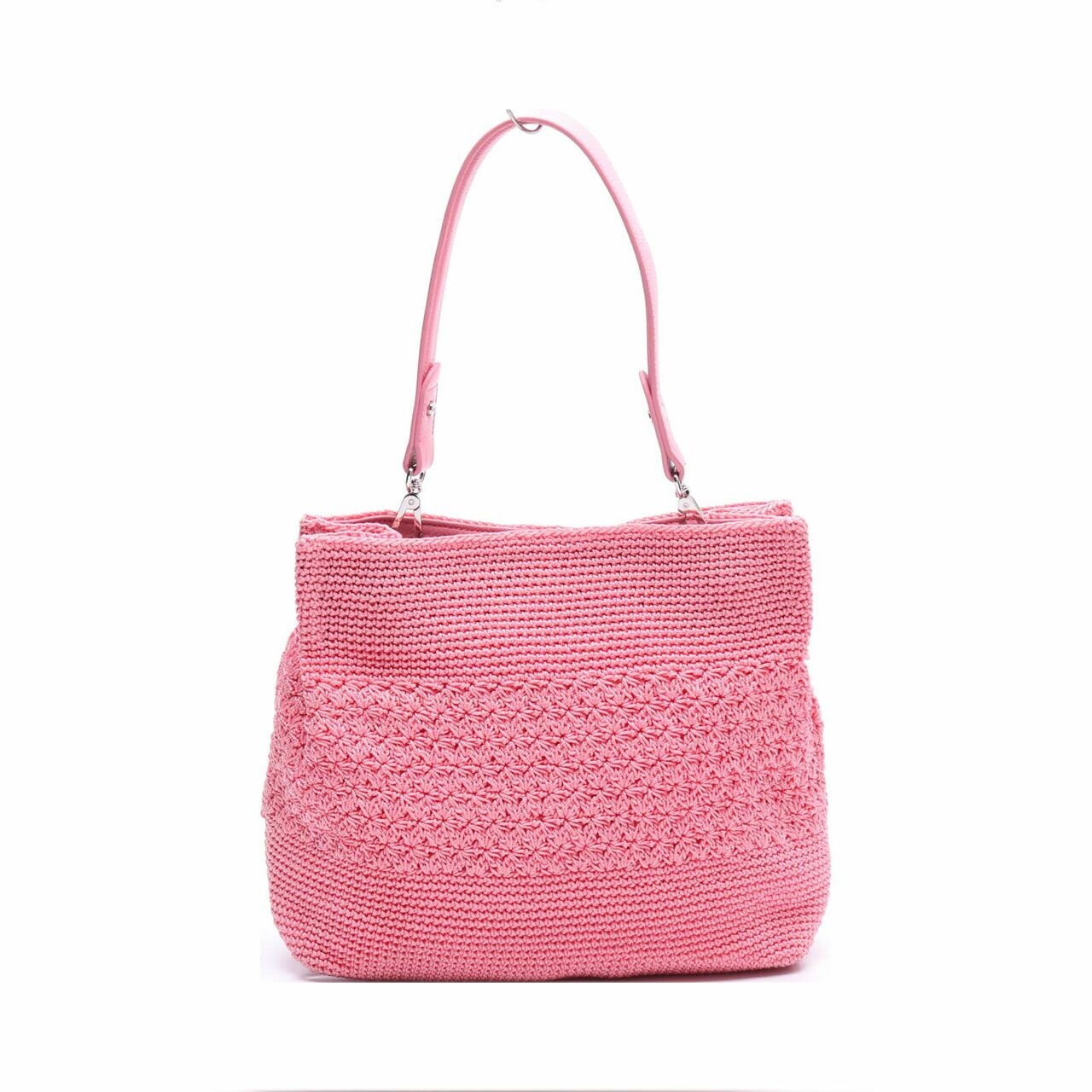 DOWA Pink Shoulder Knited Bag