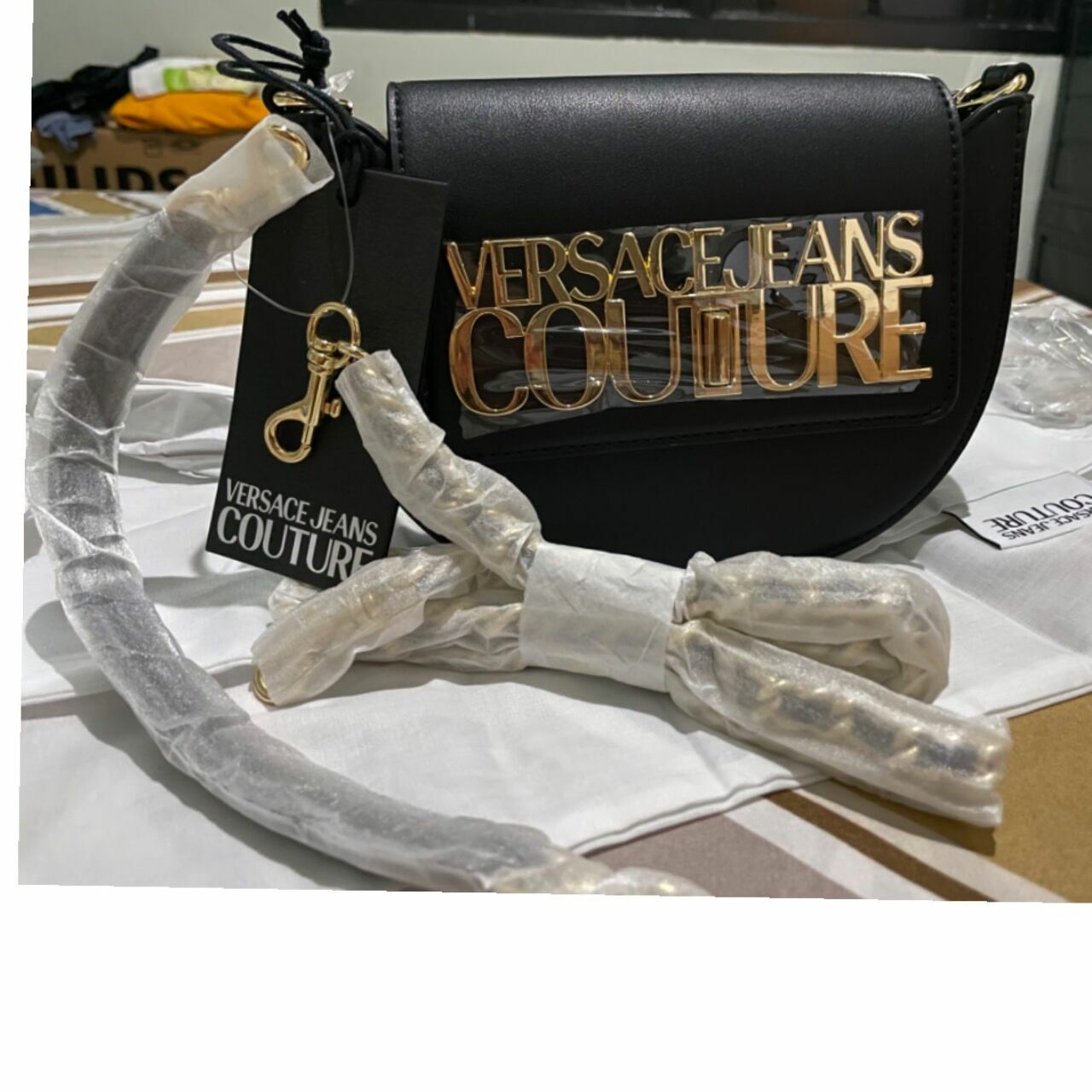 Versace Jeans Couture Black Sling Bag