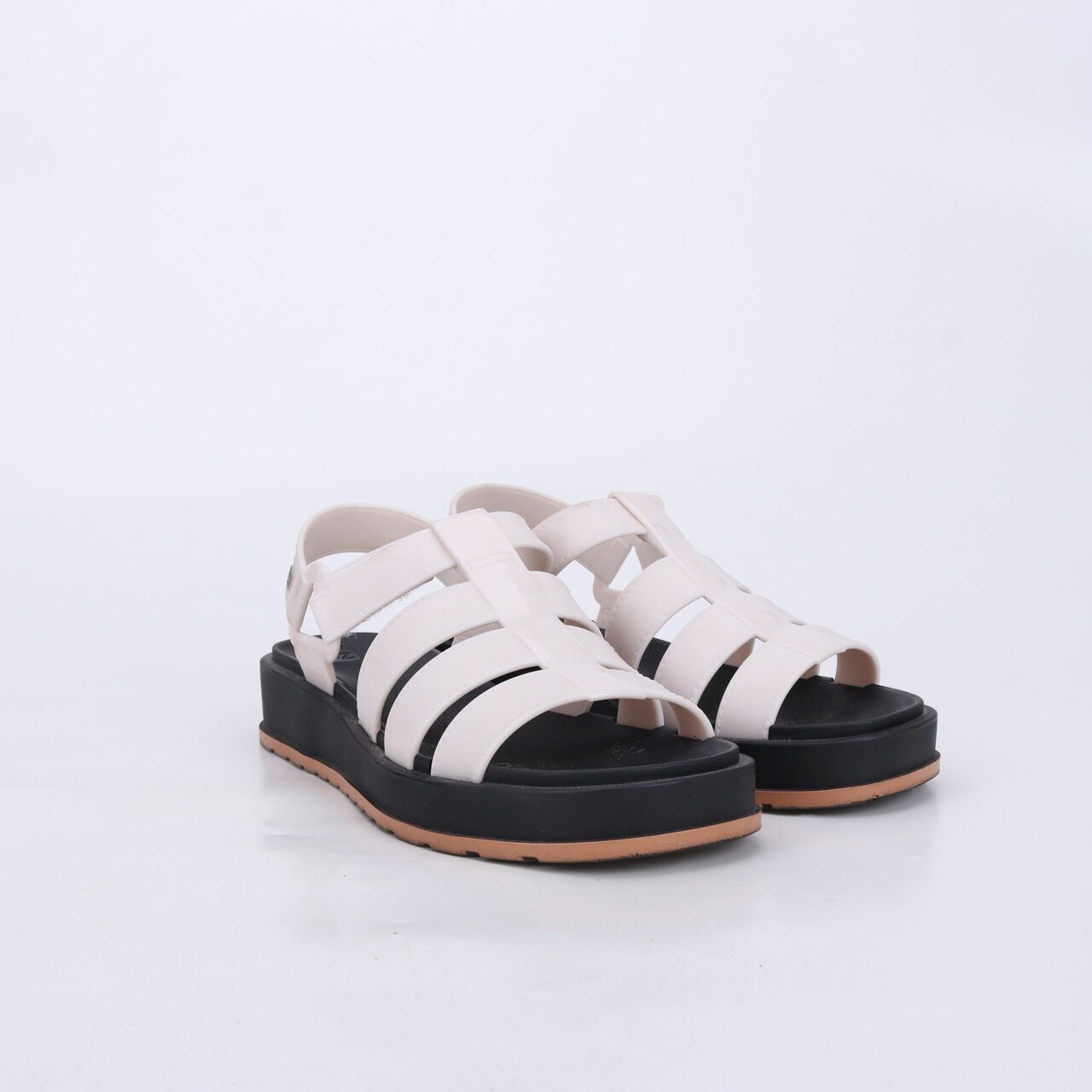 Zaxy Black & Off White Sandals