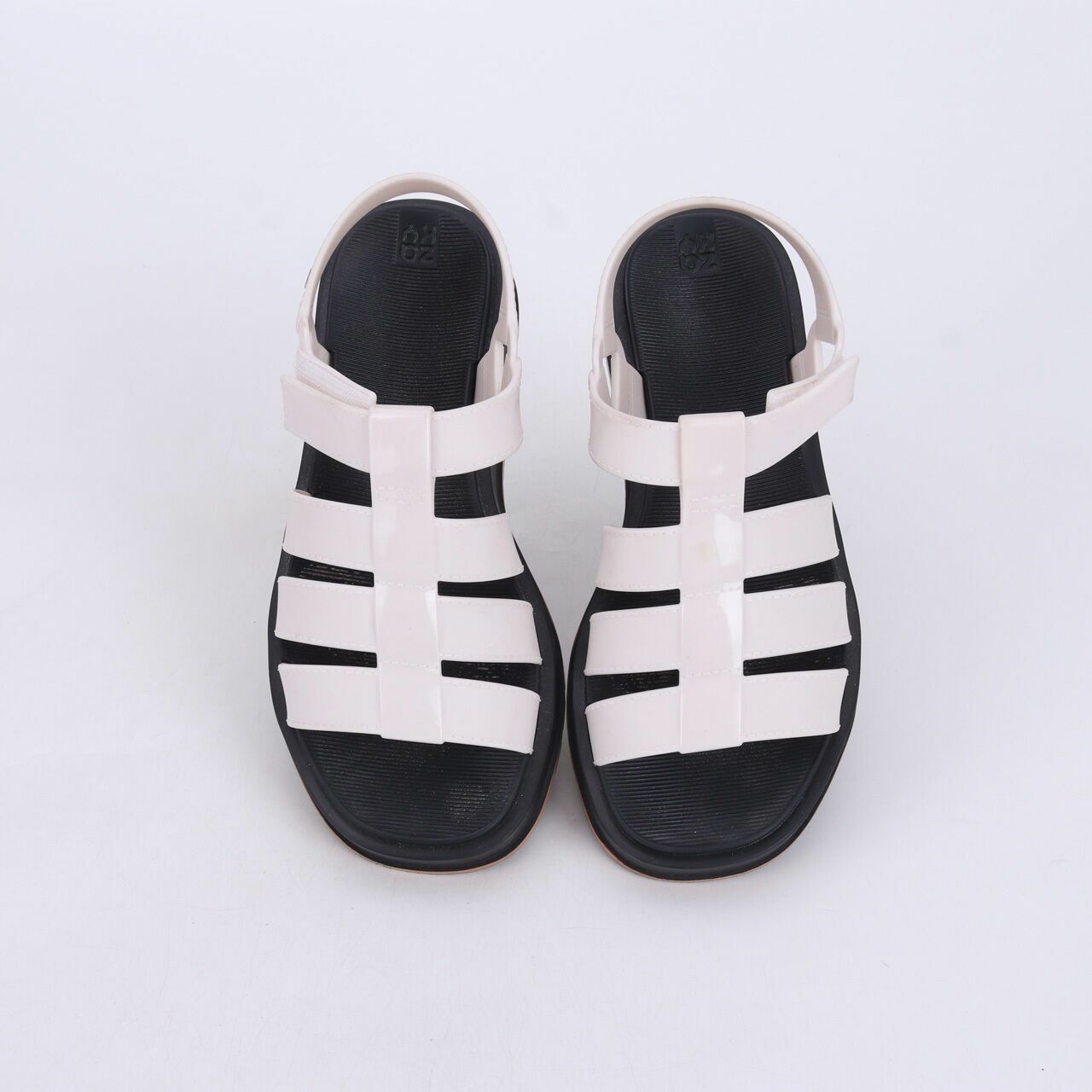 Zaxy Black & Off White Sandals