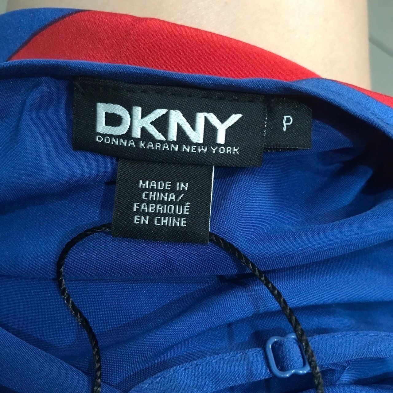 DKNY Blue & Red Long Dress