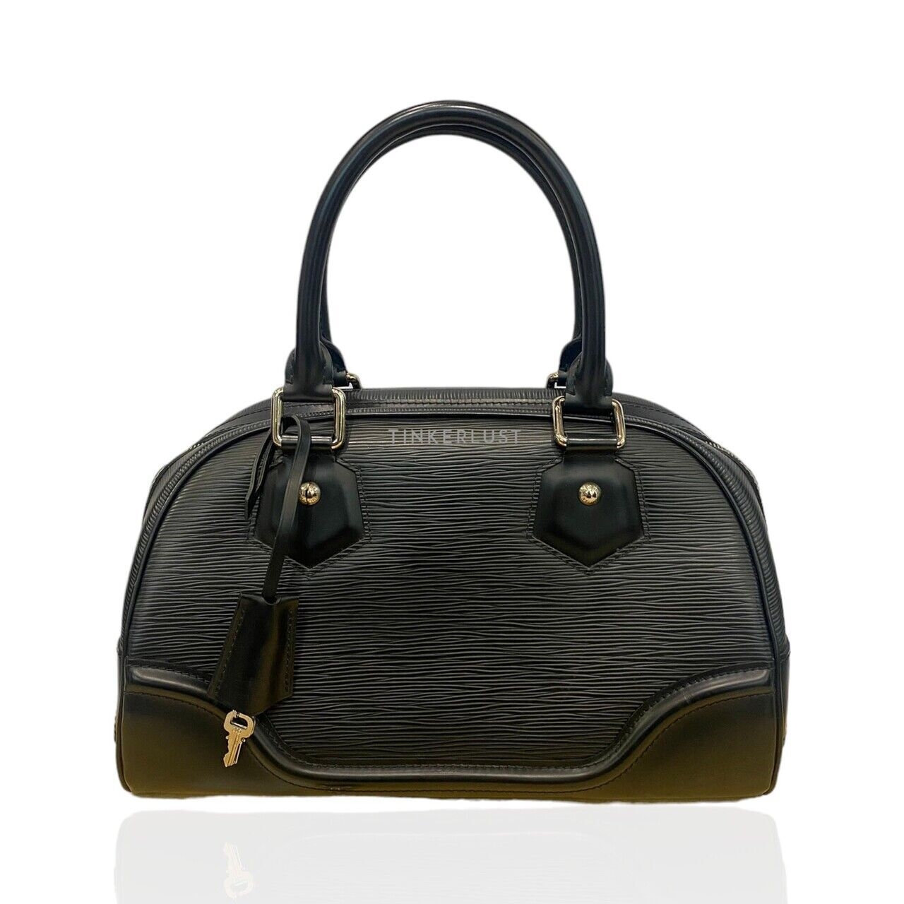 Louis Vuitton Bowling Montaigne Epi Leather Black SHW 2008 Handbag