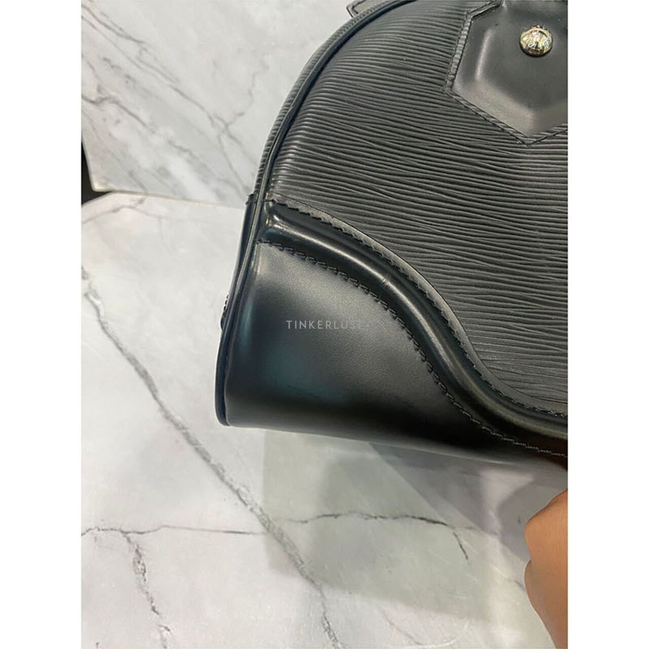 Louis Vuitton Bowling Montaigne Epi Leather Black SHW 2008 Handbag