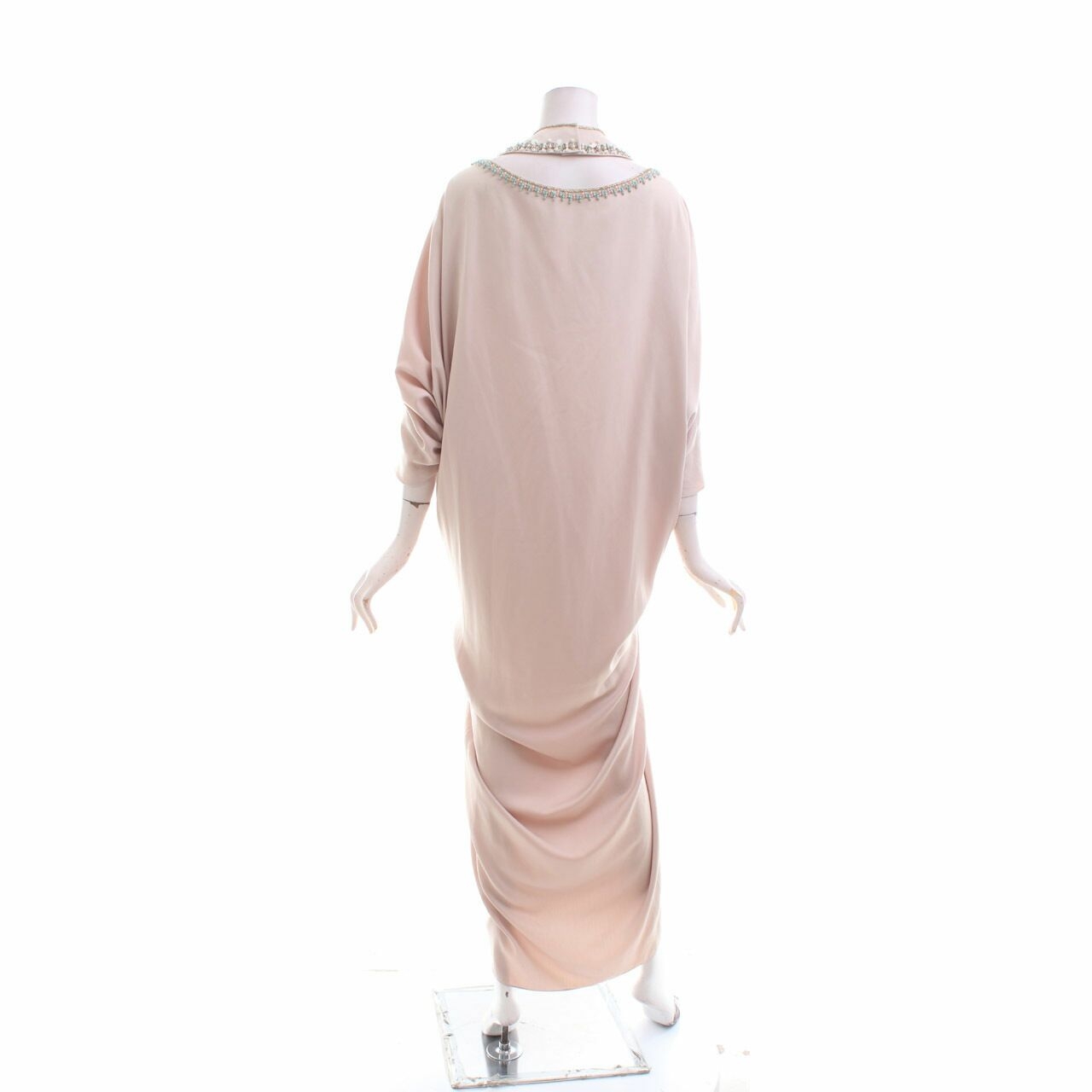 AVA Prologue Nude Sequin Long Dress