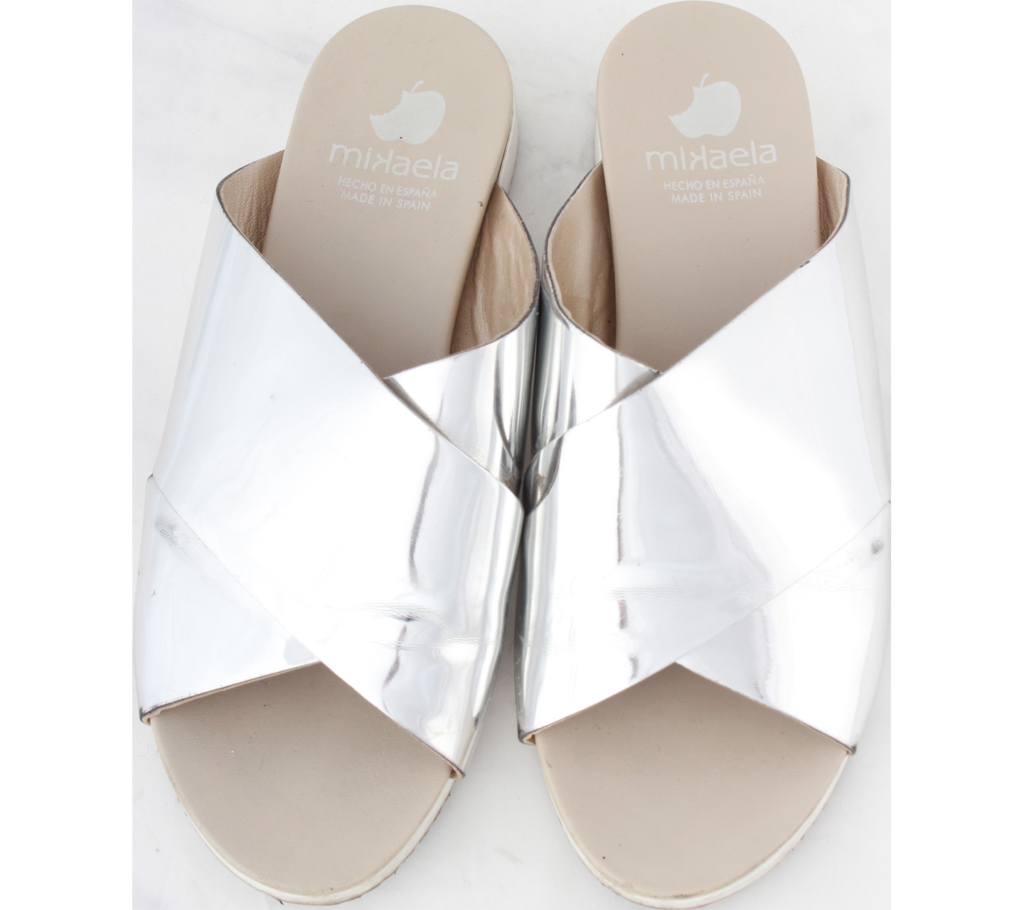 Mikaela Cream And Silver Sandals