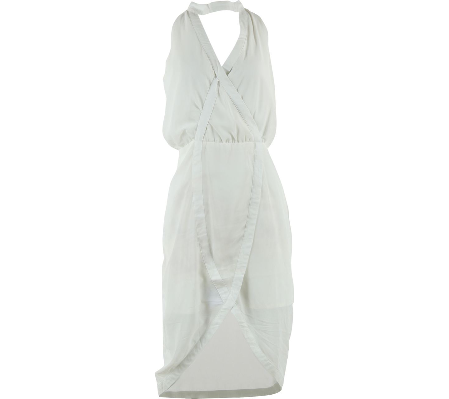 Smoochthelabel Off White Halter Neck Midi Dress