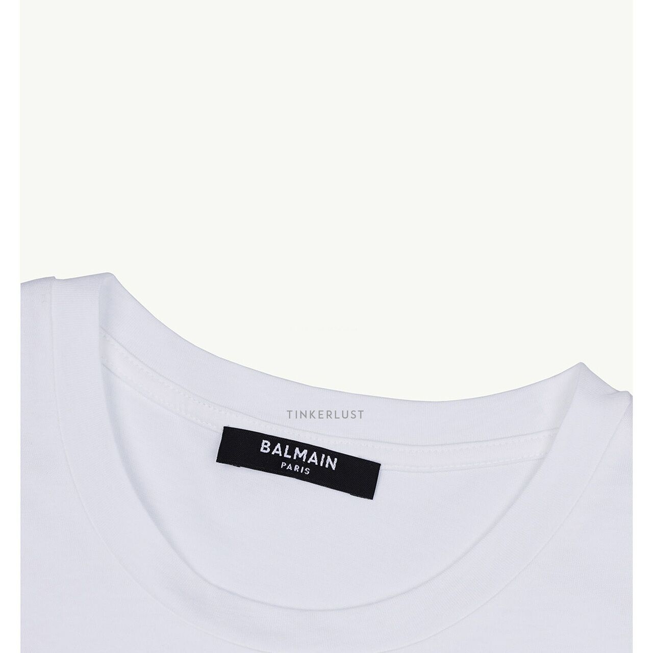 Balmain Women Balmain Paris Metallic Logo T-Shirt in White/Gold