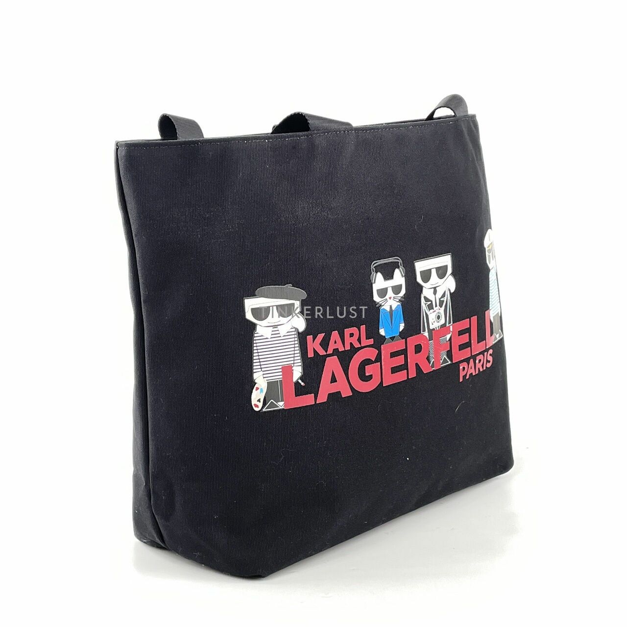 Karl Lagerfeld LH2AG807 Paris Kristen Black Canvas Tote Bag