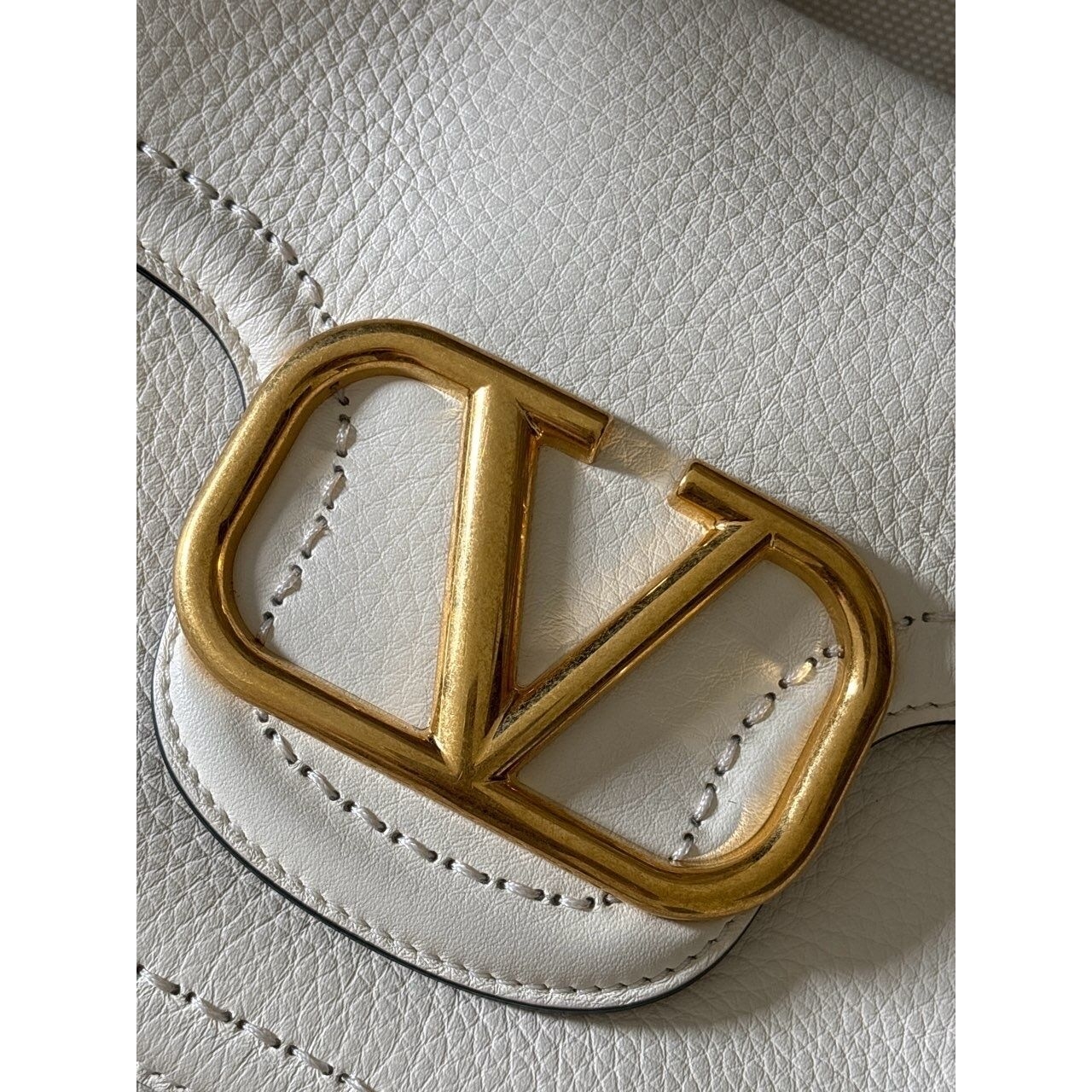 Valentino Garavani Ivory Animal Print Shoulder Bag