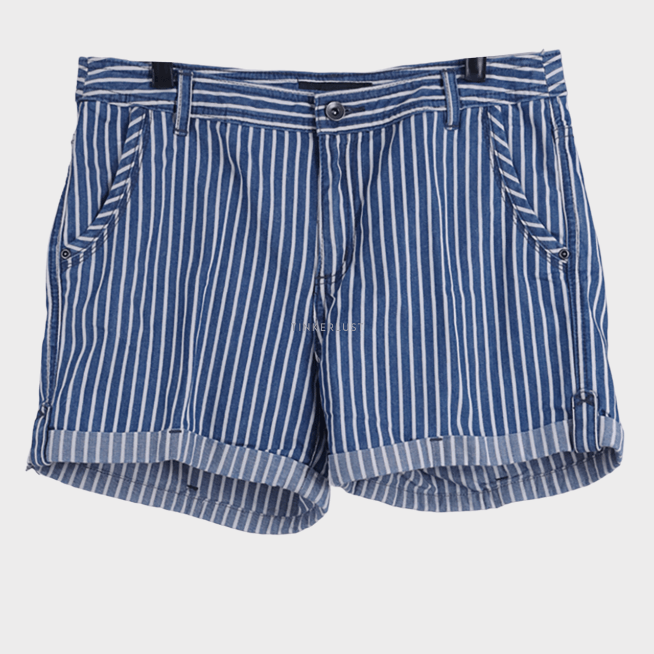 Bossini Blue & White Stripes Short Pants