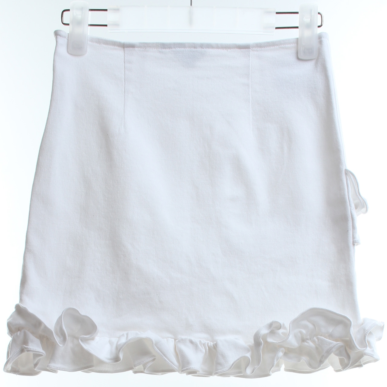 Day & Night White Ruffle Mini Skirt