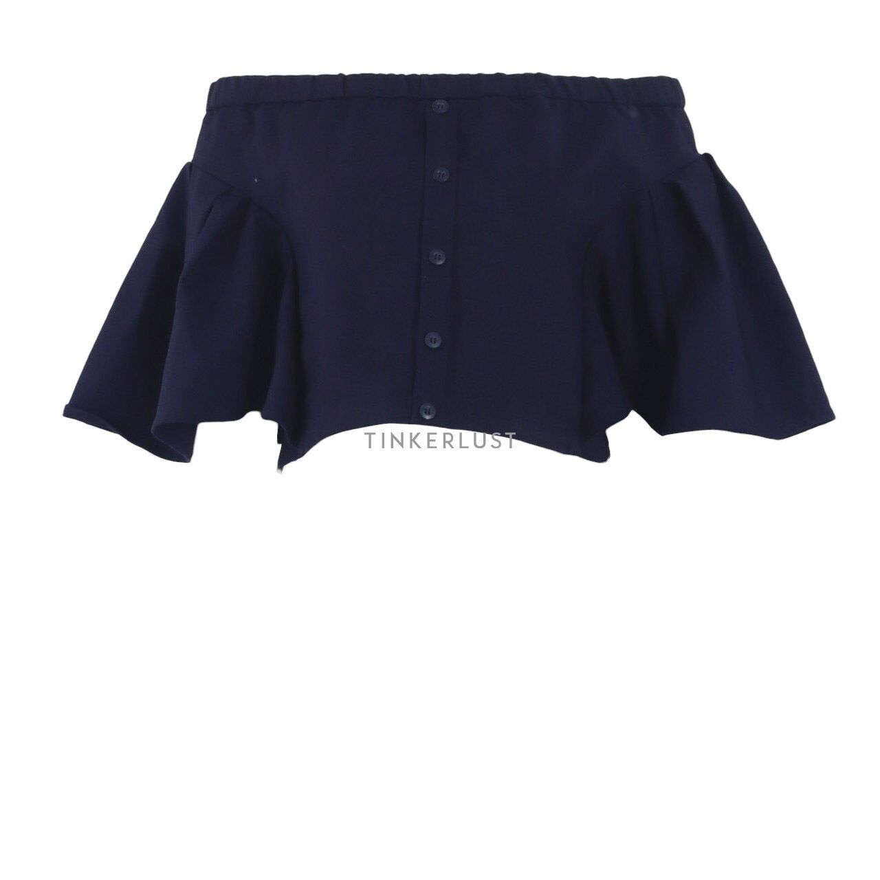 Ciel Navy Cropped Blouse