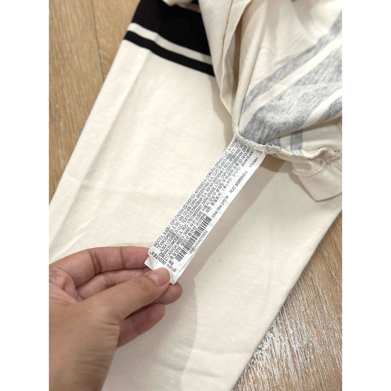 Zara Stripped Polo Long Sleeve Shirt