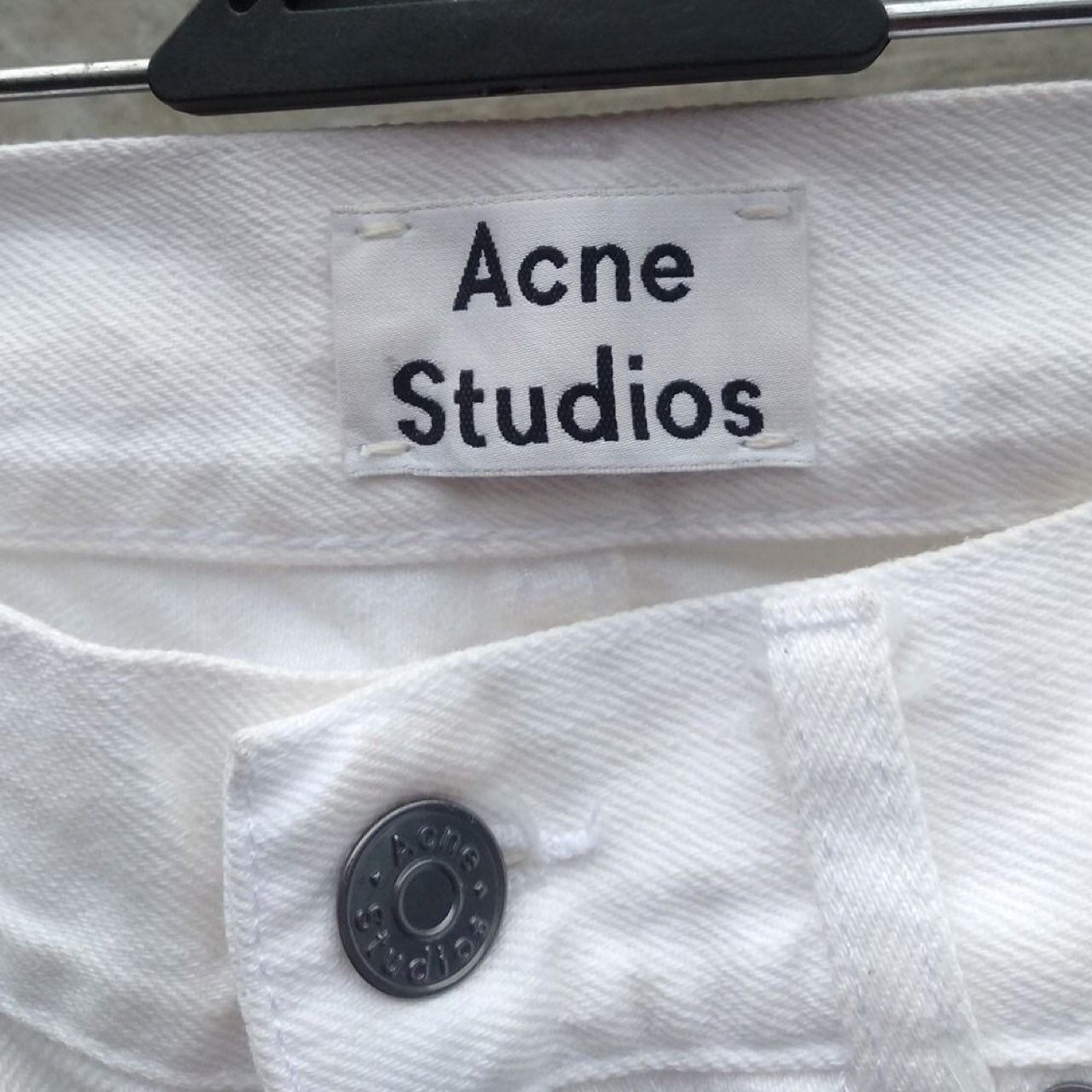 ACNE Studios White Organic Celana Panjang