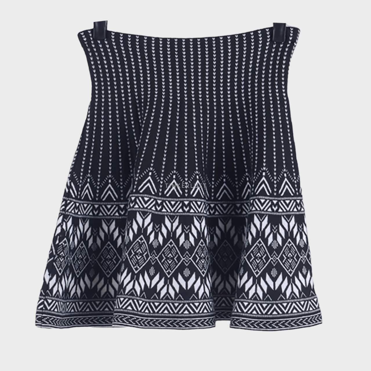 New Look Black & White Pattern Mini Skirt
