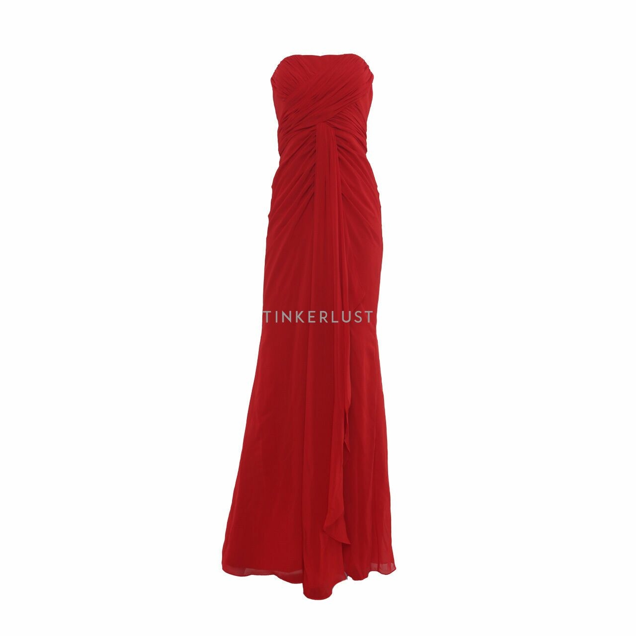 Badgley Mischka Red Tube Long Dress
