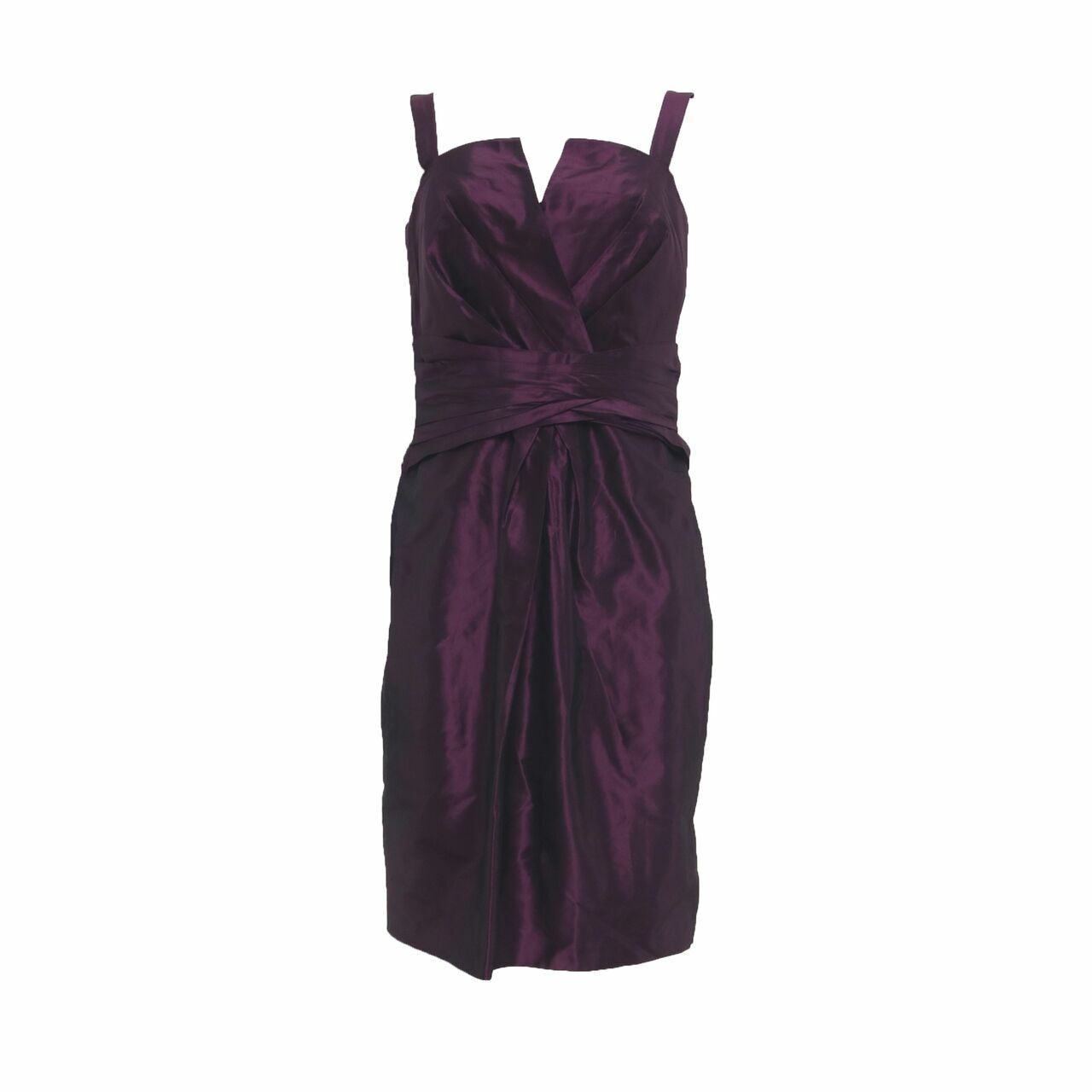 Vera Wang Lavender Label Dark Purple Metallic Mini Dress