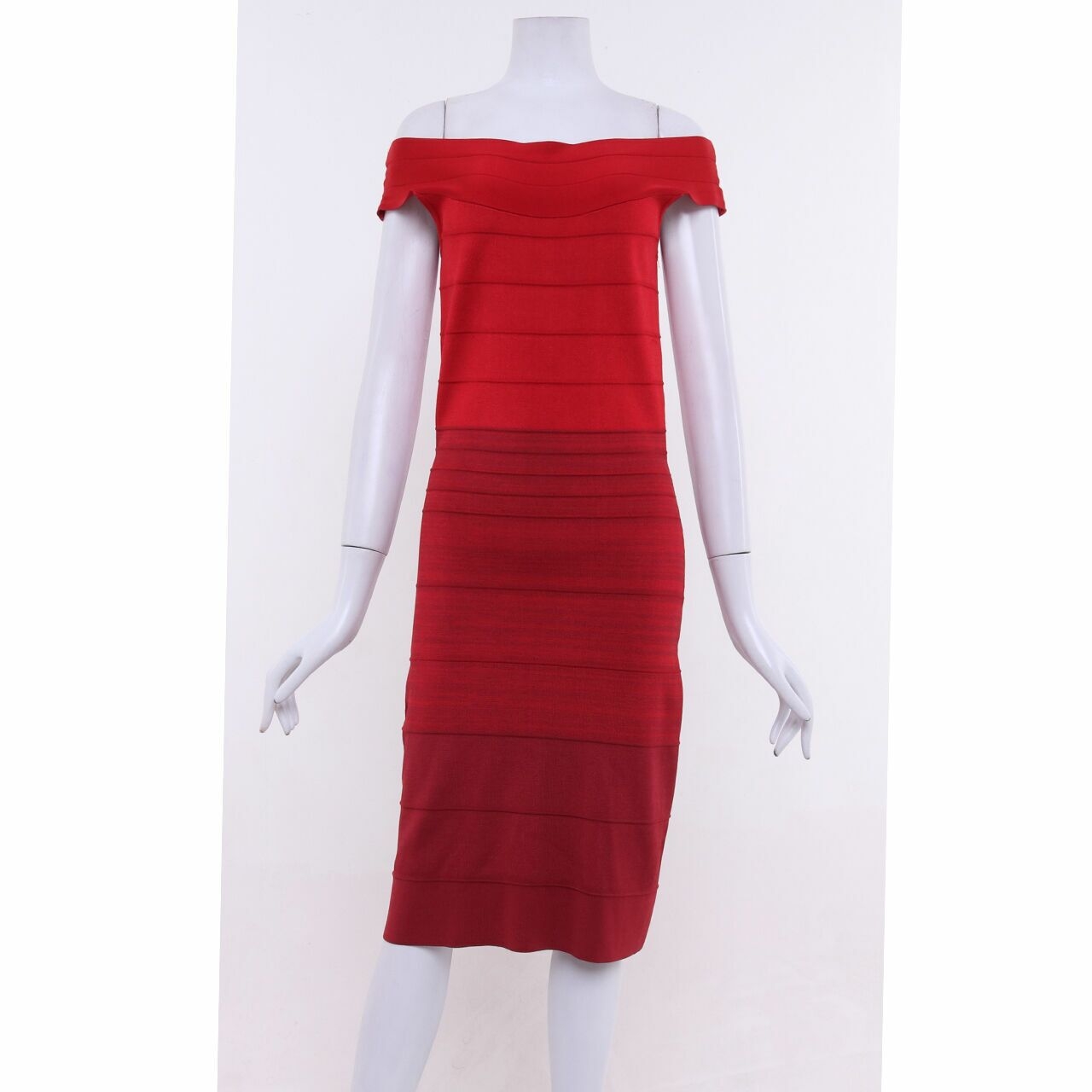 Star by Julienmacdonald Red Knit Midi Dress