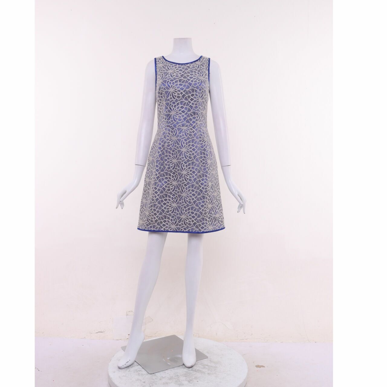 Martina Pink Blue & Grey Mini Dress