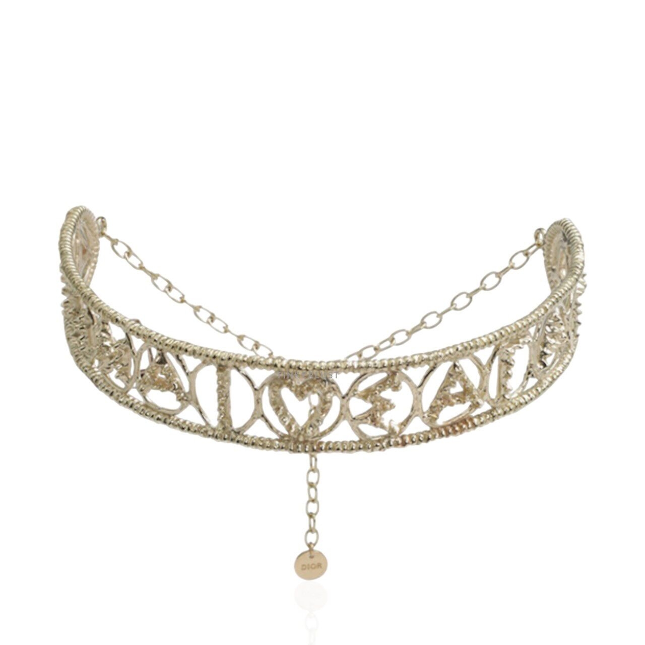 Christian Dior Sea Gardern Choker Necklace in Gold Metal Jewellery