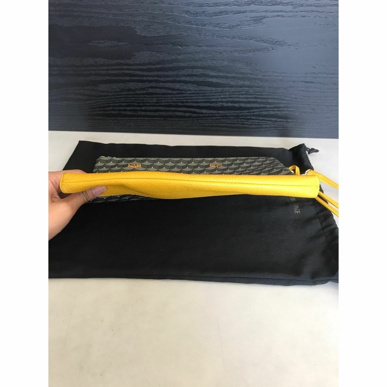 Faure Le Page Grey & Yellow Clutch