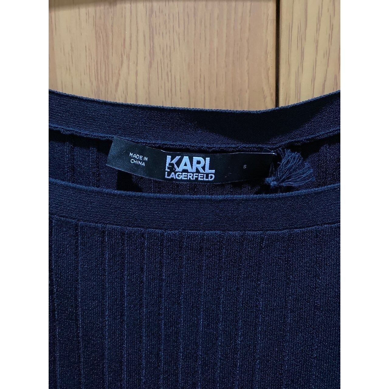 Karl Lagerfeld Black Puff Sleeve Blouse
