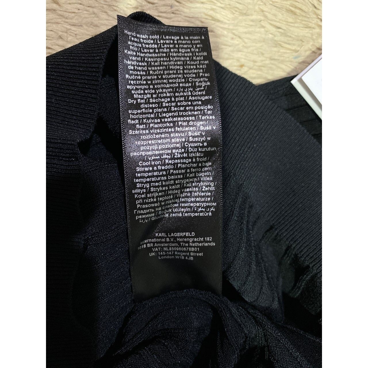 Karl Lagerfeld Black Puff Sleeve Blouse